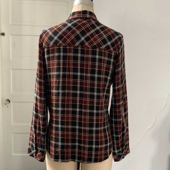 NWOT Splendid Surplice Plaid Top - Picture 4 of 5